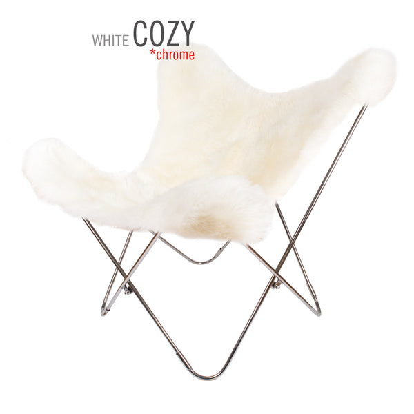 PATAGONIA WHITE WILD OR SHORN SHEEPSKIN BUTTERFLY CHAIR