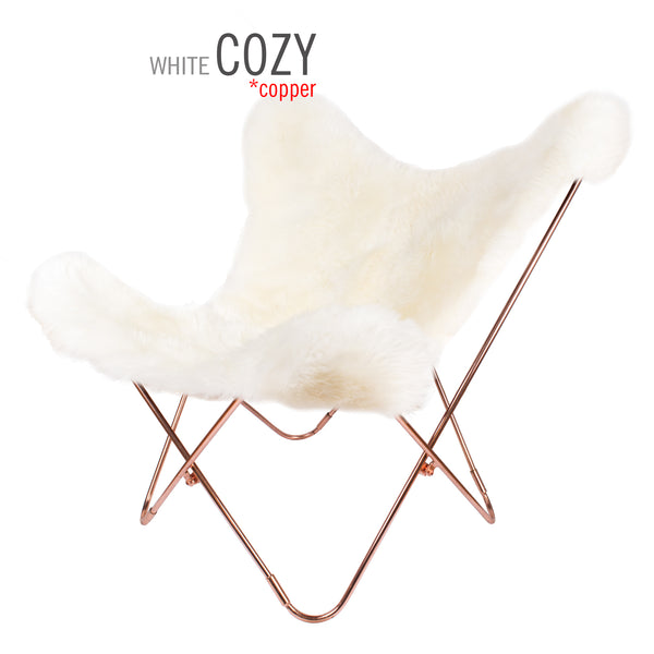 PATAGONIA WHITE WILD OR SHORN SHEEPSKIN BUTTERFLY CHAIR