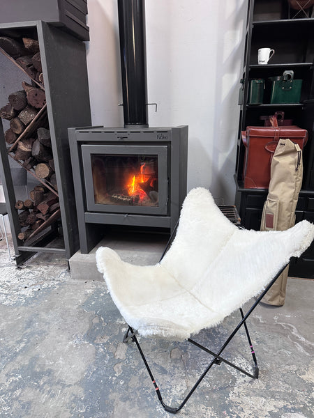 PATAGONIA WHITE WILD OR SHORN SHEEPSKIN BUTTERFLY CHAIR