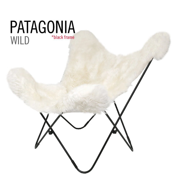 PATAGONIA WHITE WILD OR SHORN SHEEPSKIN BUTTERFLY CHAIR